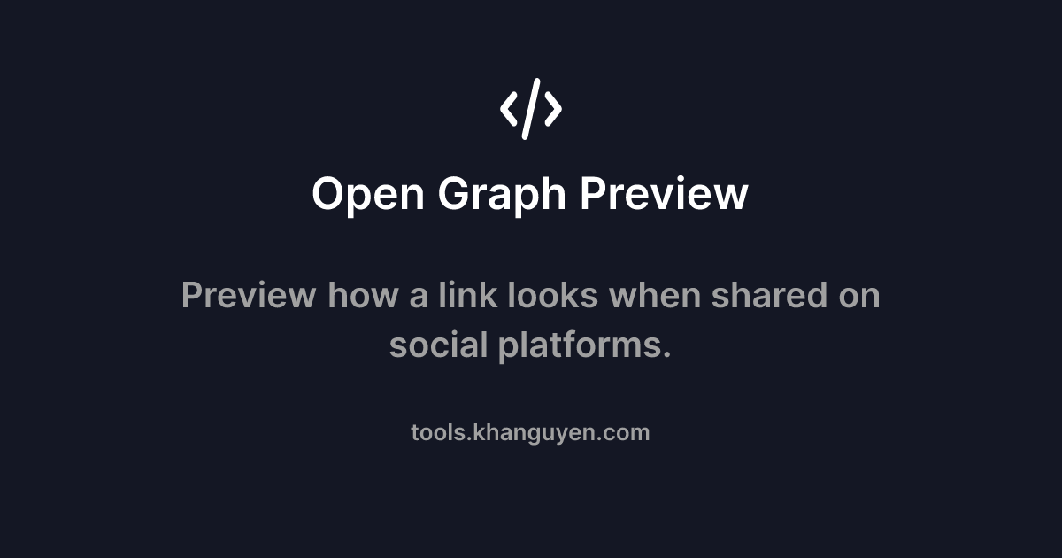 DevTools - Open Graph Preview